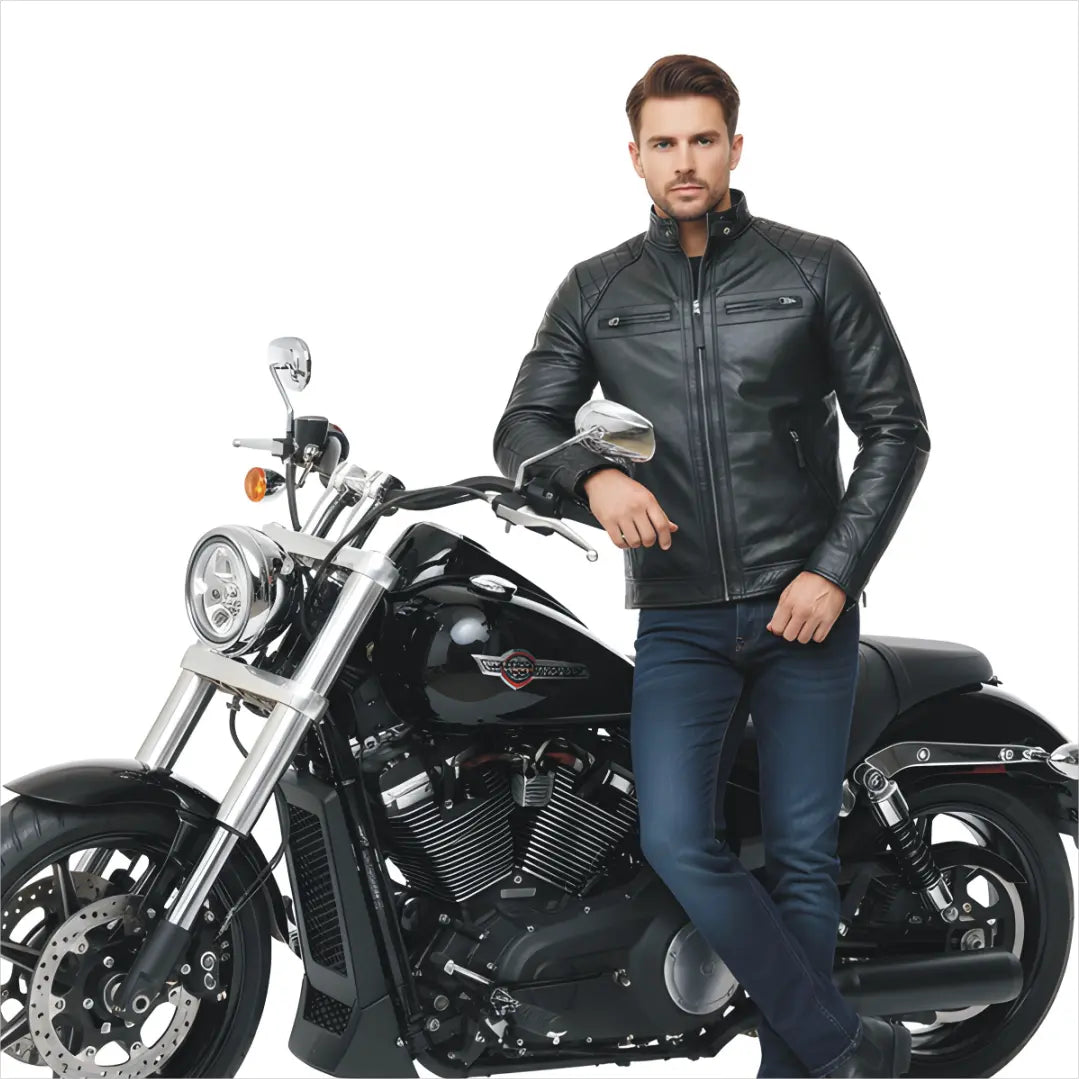 Men's Leather Jacket - Sheep Leather 3b Leather