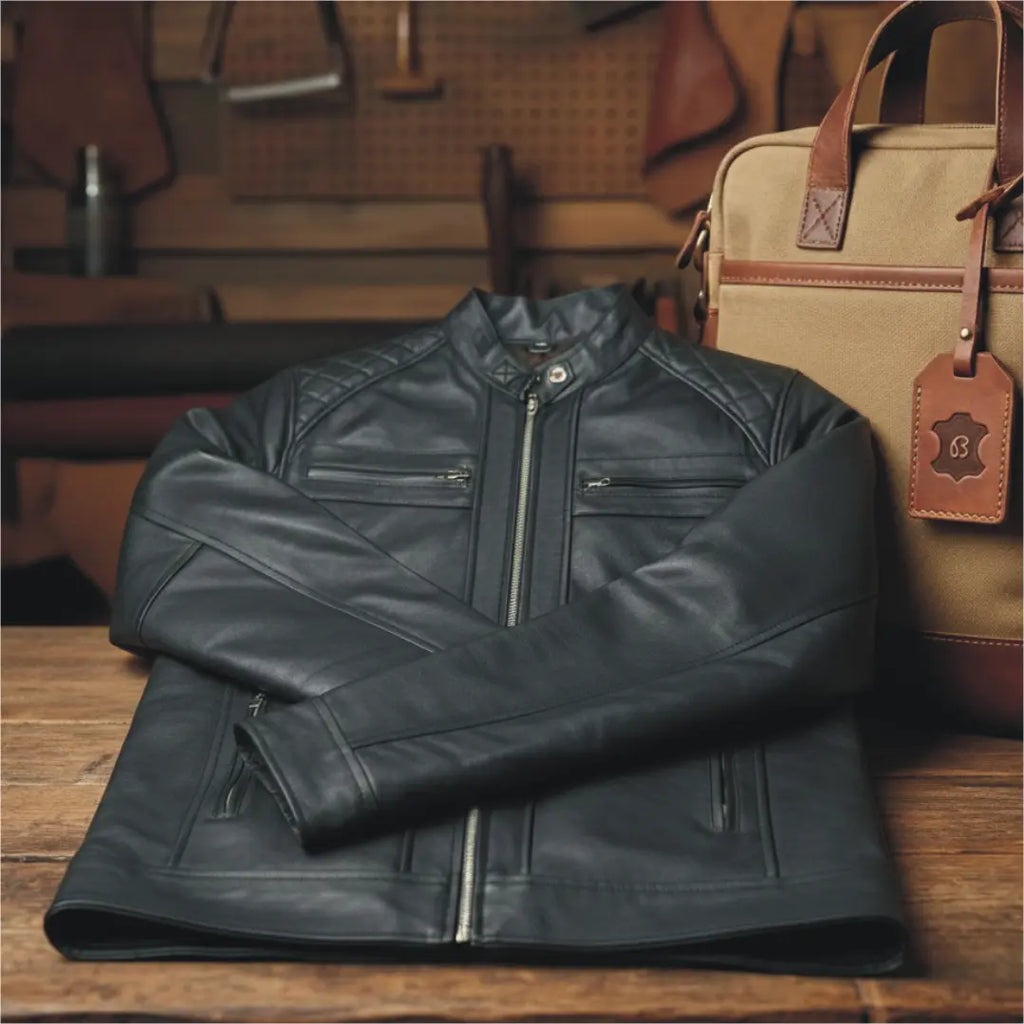 Men's Leather Jacket - Sheep Leather 3b Leather