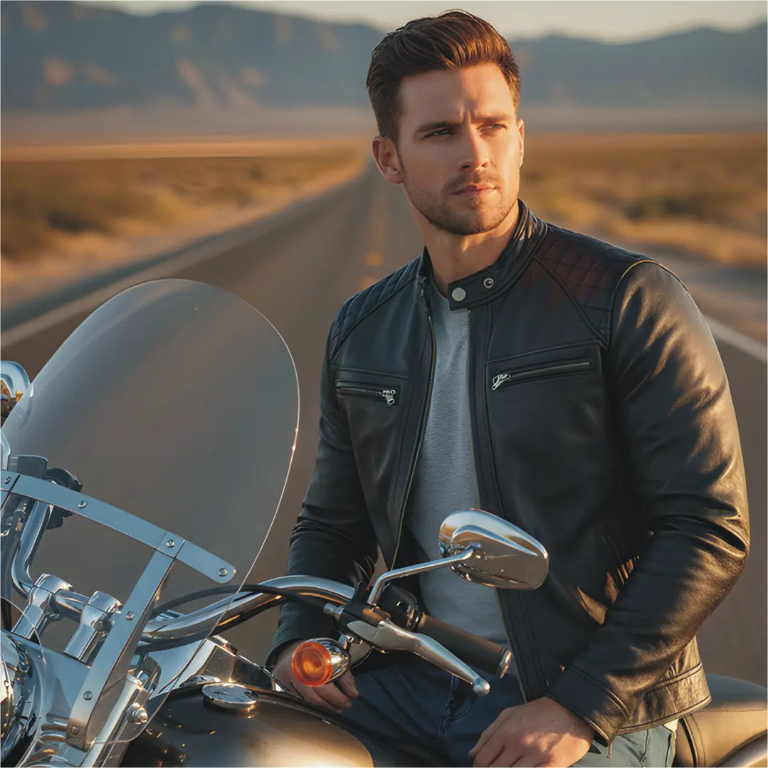 Men's Leather Jacket - Sheep Leather 3b Leather