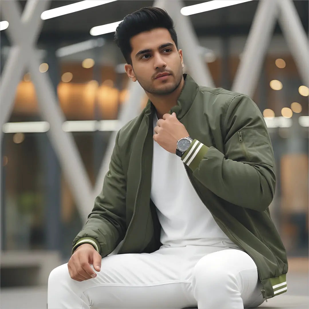 Men's Bomber Jacket 3b Leather