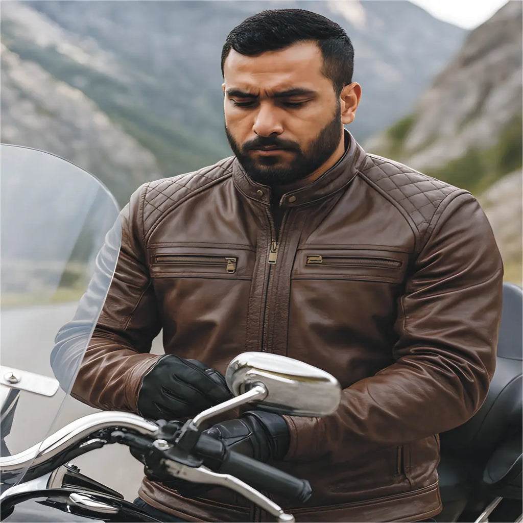 Men's Leather Jacket - Sheep Leather 3b Leather