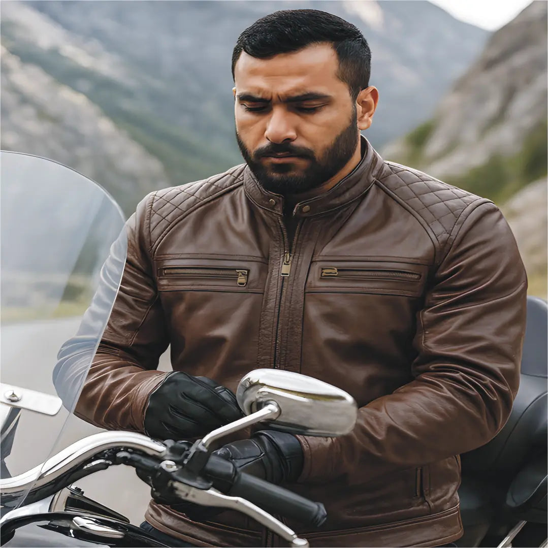 Men's Leather Jacket - Sheep Leather 3b Leather