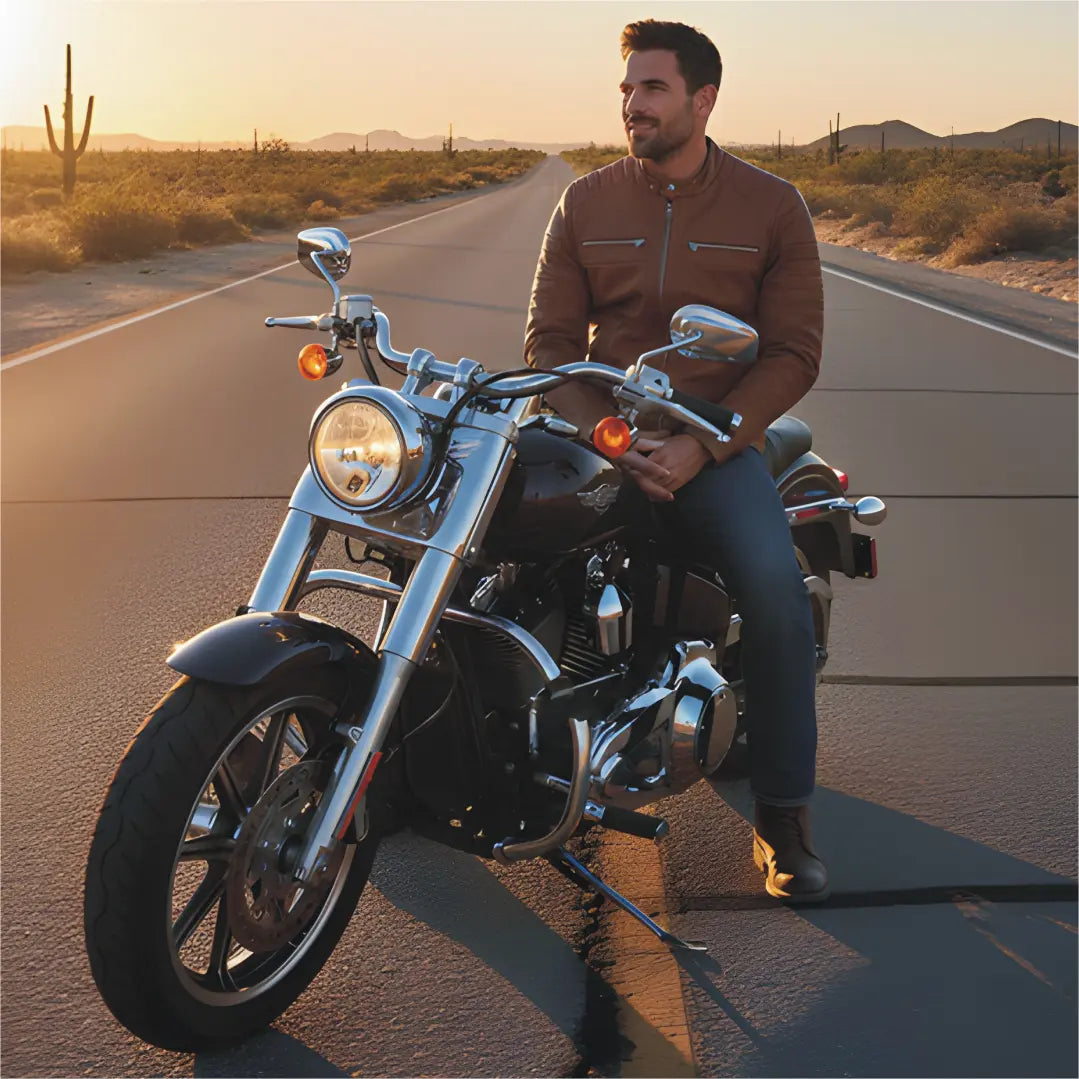 Men's Leather Fur Jacket - Sheep Leather 3b Leather