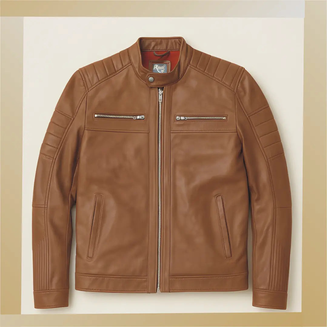 Men's Leather Fur Jacket - Sheep Leather 3b Leather